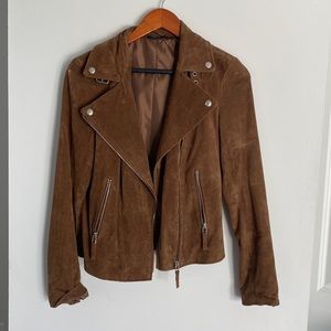 Motorcycle leather jacket brown